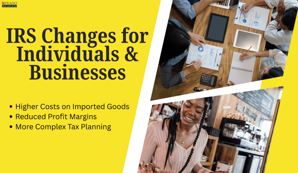 Tariff impacts on individual and small business taxpayers, affecting costs and tax planning strategies.