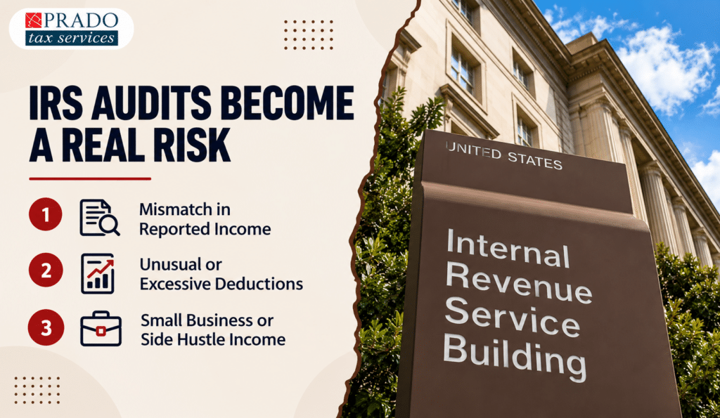 IRS audit risks for TikTok influencers in the U.S., highlighting income reporting, unusual deductions, self-employment compliance, and potential penalties for creators.
