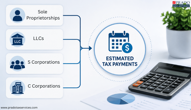 Business structures and estimated tax payments for tax planning